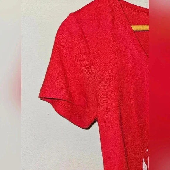 PINK Victoria’s Secret XS Angels Baseball V-Neck Tee | Game Day Graphic Top - Picture 6 of 7